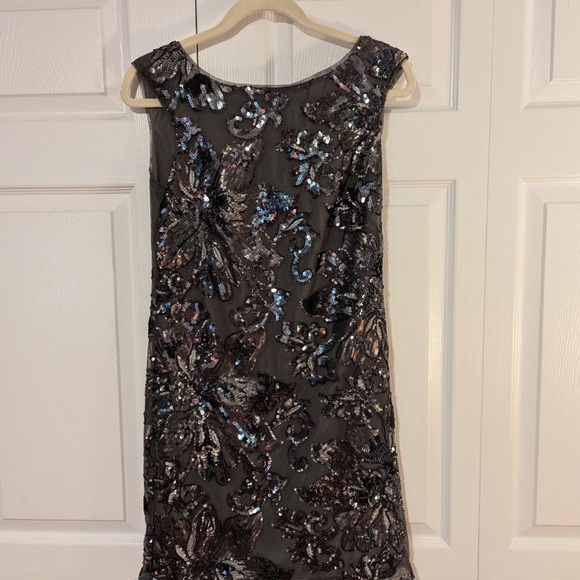 Black and white market Cocktail Dress size 8P sequin new - Picture 9 of 10